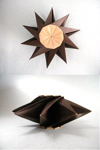 Origami 3D star with 10 points by David Derudas on giladorigami.com