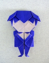 Origami Man with bow tie by Roman Diaz on giladorigami.com