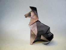 Origami German shepherd by Roman Diaz on giladorigami.com