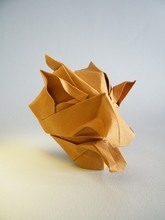 Origami Goblin gargoyle mask by Rikki Donachie on giladorigami.com