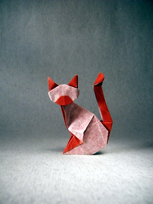 Origami Siamese cat by Edu Solano Lumbreras on giladorigami.com