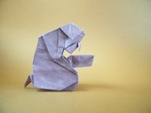 Origami Omar Khayyam - Praying man by Neal Elias on giladorigami.com
