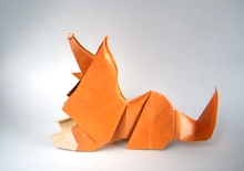 Origami Collie by Andrey Ermakov on giladorigami.com