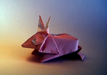 Origami Jumping rabbit by Oriol Esteve on giladorigami.com