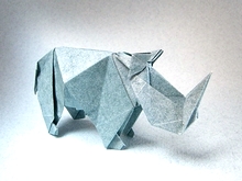 Origami Rhinoceros by Peterpaul Forcher on giladorigami.com