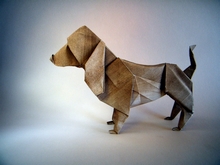 Origami Basset hound by Seth M. Friedman on giladorigami.com