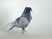 Origami Blue bar pigeon by Seth M. Friedman on giladorigami.com