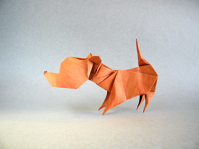 Origami Dog by Roger Garcia on giladorigami.com