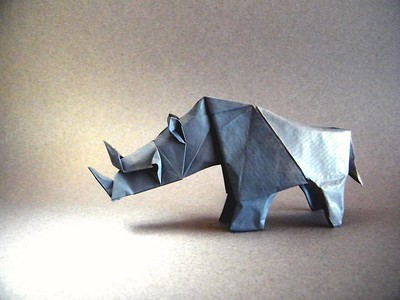 Origami Rhinoceros by Roger Garcia on giladorigami.com