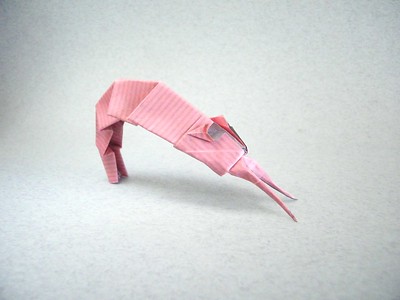Origami Shrimp by Roger Garcia on giladorigami.com