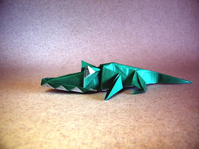 Origami Crocodile by Mathieu Gueros on giladorigami.com