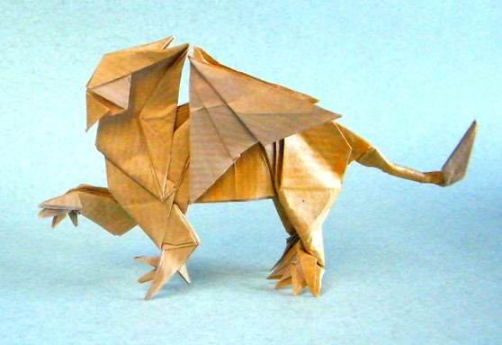 Origami Griffin by Mathieu Gueros on giladorigami.com