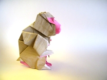 Origami Japanese macaque by Gen Hagiwara on giladorigami.com