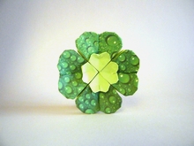 Origami Concentric lucky clovers by Xiaoxian Huang on giladorigami.com