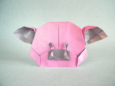 Origami Pig head by Xiaoxian Huang on giladorigami.com