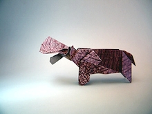 Origami Hippopotamus by Oh Kyu-Seok (Jassu) on giladorigami.com