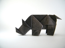 Origami Rhinoceros by Oh Kyu-Seok (Jassu) on giladorigami.com