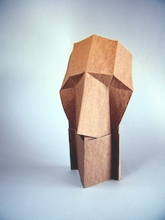 Origami Easter statue - Moai by Kunihiko Kasahara on giladorigami.com
