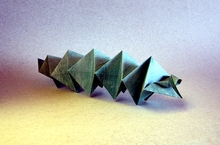 Origami Silkworm by Kunihiko Kasahara on giladorigami.com