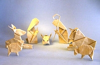 Origami Baby Jesus by Luigi Leonardi on giladorigami.com