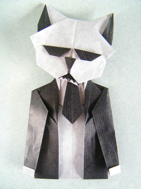Origami Mister kool cat by Sebastien Limet (Sebl) on giladorigami.com