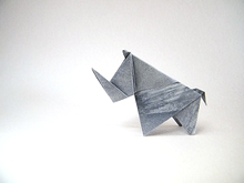 Origami Rhinoceros by Matsuno Yukihiko on giladorigami.com