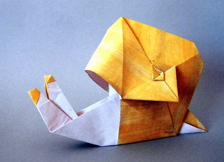 Origami Snail by Meng Weining (212moving) on giladorigami.com