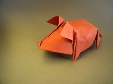 Origami Pig by Gregorio Morales on giladorigami.com