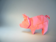 Origami Pig by Fuchimoto Muneji on giladorigami.com