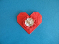 Origami Flowery heart by Francis Ow on giladorigami.com