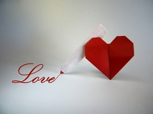 Origami Heart with pencil (write Love) by Francis Ow on giladorigami.com