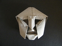 Origami King Arthur mask by Franco Pavarin on giladorigami.com
