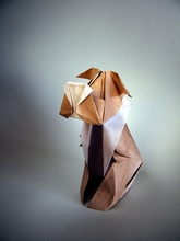 Origami Snowy the dog by Blanka Pentela on giladorigami.com