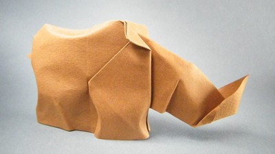 Origami Rhinoceros by Rui Roda on giladorigami.com