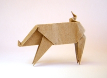 Origami Piglet by George Rhoads on giladorigami.com