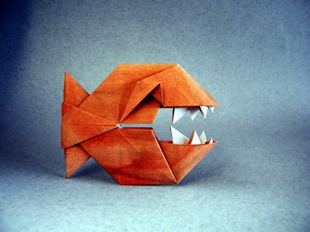 Origami Piranha baby by Saada Mondher on giladorigami.com