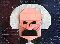 Origami Albert Einstein by Carlos Gonzalez Santamaria (Halle) on giladorigami.com
