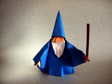 Origami Merlin the wizard by Federico Scalambra on giladorigami.com
