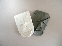 Origami Comedy mask by Jeremy Shafer on giladorigami.com