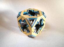 Origami Modular decorative cube by Lewis Simon on giladorigami.com