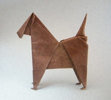 Origami Terrier by Vicente Solorzano Sagredo on giladorigami.com