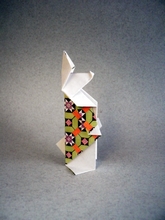 Origami Happi bunni by Sok Song on giladorigami.com