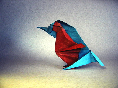Origami Kingfisher by Ramon Thomas on giladorigami.com
