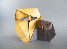 Origami Owl couple by Tsuda Yoshio on giladorigami.com