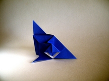 Origami Mr. Shark by Tsuruta Yoshimasa on giladorigami.com