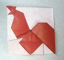 Origami Rooster by Nguyen Tu Tuan on giladorigami.com