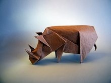 Origami Wild boar by Marc Vigo Anglada on giladorigami.com