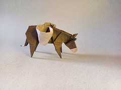 Origami Donkey with saddlebags by Marc Vigo Anglada on giladorigami.com