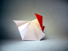 Origami Rooster by Setsuko Yamashina on giladorigami.com