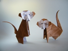 Origami Long tailed monkey by Raymond P. Yeh on giladorigami.com